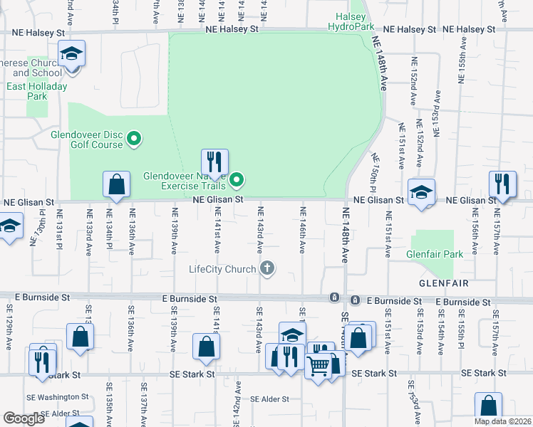 map of restaurants, bars, coffee shops, grocery stores, and more near in Portland