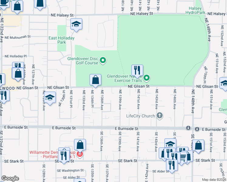 map of restaurants, bars, coffee shops, grocery stores, and more near in Portland