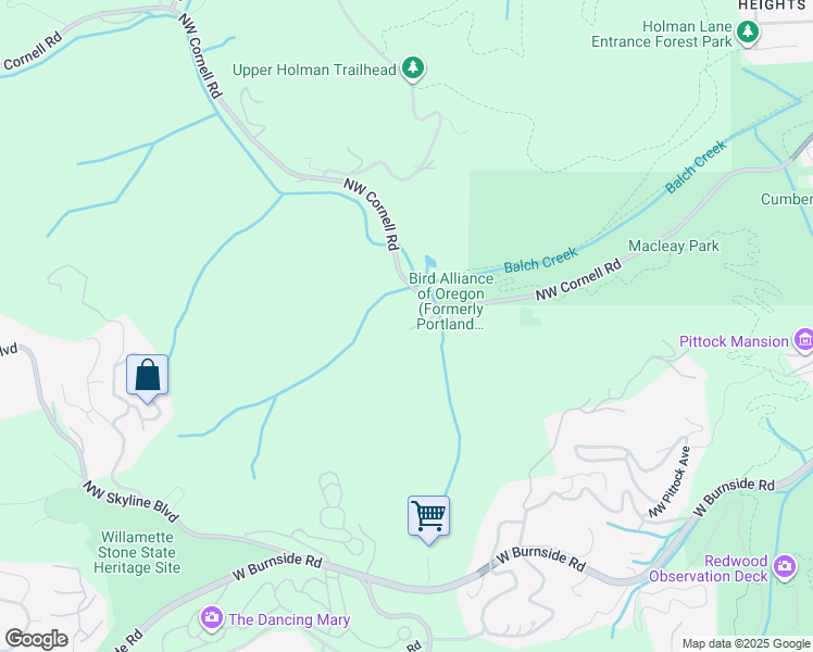 map of restaurants, bars, coffee shops, grocery stores, and more near 5240 Northwest Cornell Road in Portland