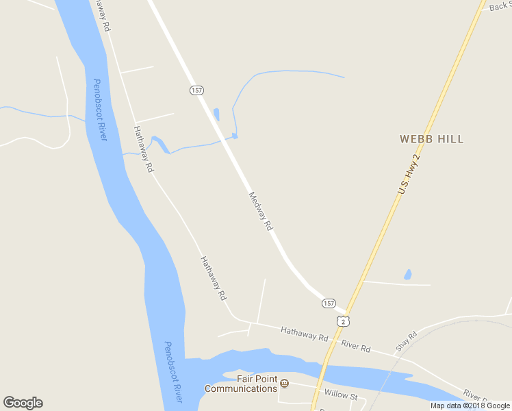 map of restaurants, bars, coffee shops, grocery stores, and more near 48 Medway Road in Mattawamkeag