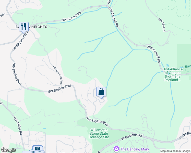 map of restaurants, bars, coffee shops, grocery stores, and more near 432 Northwest Royal Boulevard in Portland