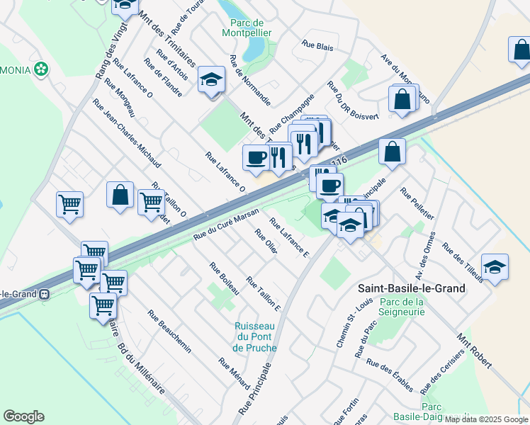33 Rue Lafrance Est, SaintBasileleGrand QC Walk Score