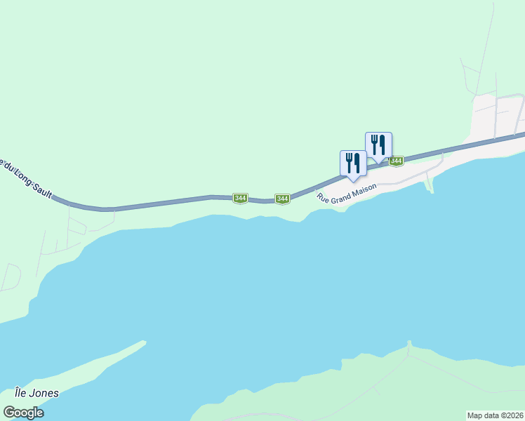 map of restaurants, bars, coffee shops, grocery stores, and more near 490 Route du Long Sault in Saint-Placide