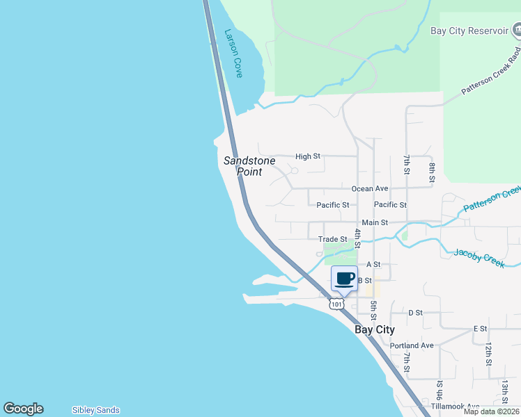 map of restaurants, bars, coffee shops, grocery stores, and more near 5035 South Ridge Drive in Bay City