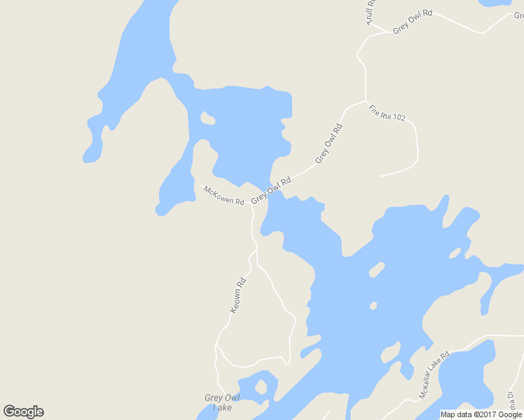 map of restaurants, bars, coffee shops, grocery stores, and more near 132 Grey Owl Road in McKellar