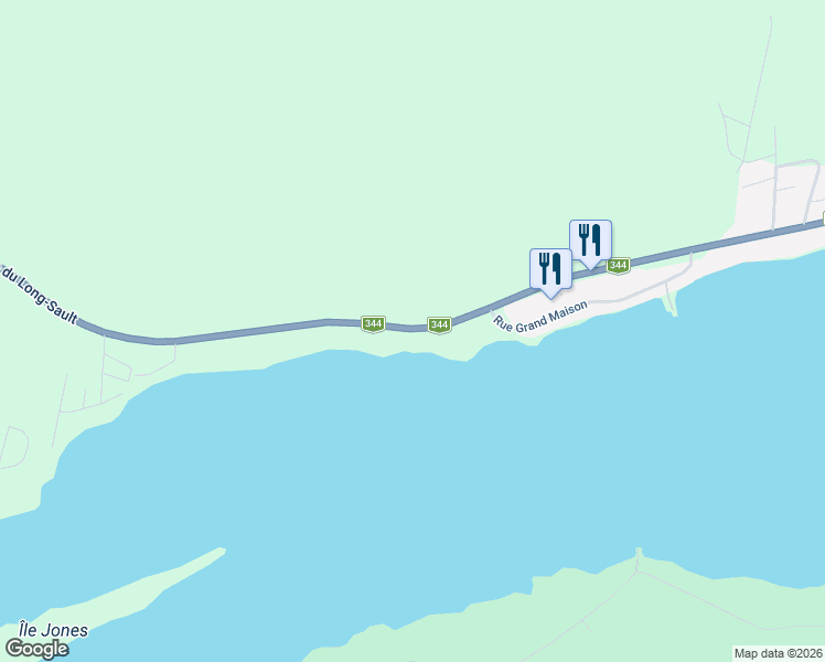 map of restaurants, bars, coffee shops, grocery stores, and more near 490 Route du Long Sault in Saint-Placide