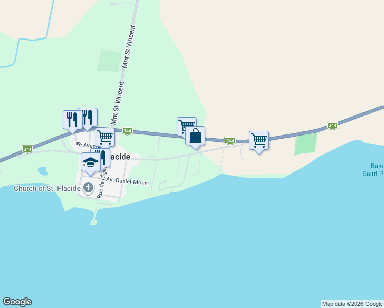 map of restaurants, bars, coffee shops, grocery stores, and more near 1800 Boulevard René-Lévesque in Saint-Placide