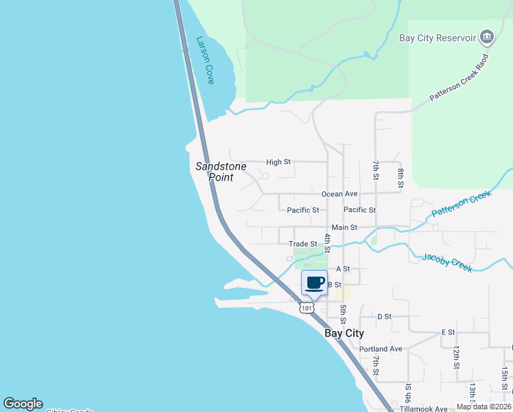 map of restaurants, bars, coffee shops, grocery stores, and more near 5120 South Ridge Drive in Bay City