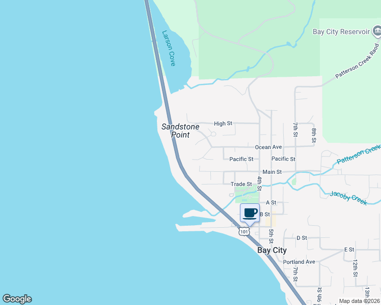 map of restaurants, bars, coffee shops, grocery stores, and more near 5035 South Ridge Drive in Bay City