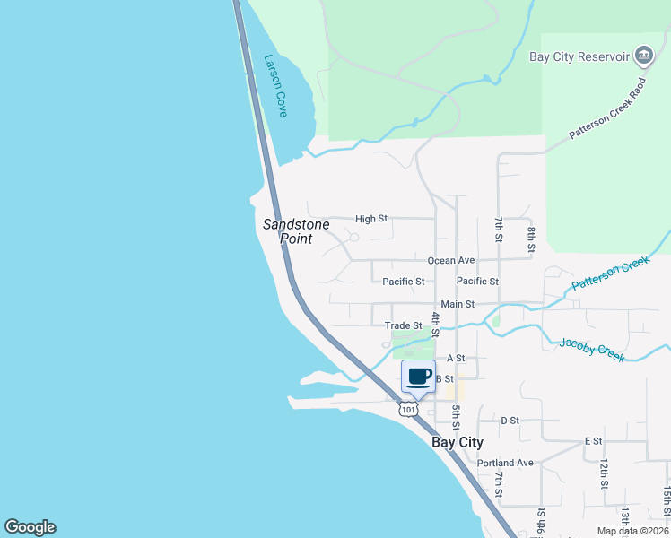 map of restaurants, bars, coffee shops, grocery stores, and more near 5120 South Ridge Drive in Bay City