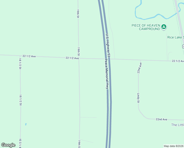 map of restaurants, bars, coffee shops, grocery stores, and more near 1915 22 1/2 Avenue in Rice Lake