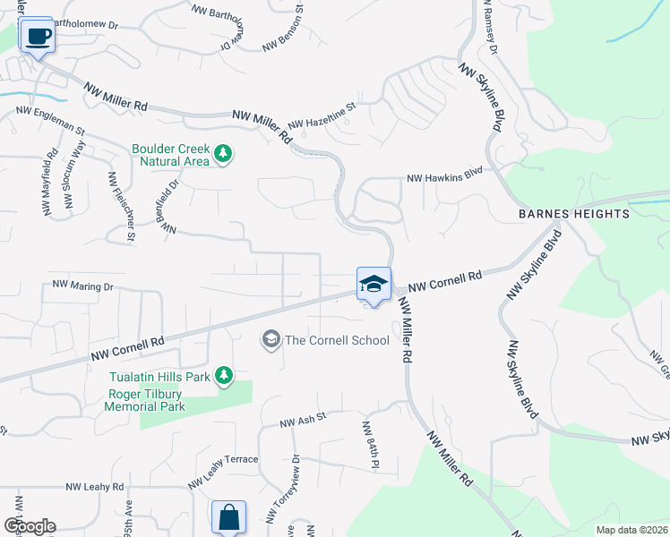 map of restaurants, bars, coffee shops, grocery stores, and more near 8621 Northwest Lovejoy Street in Portland