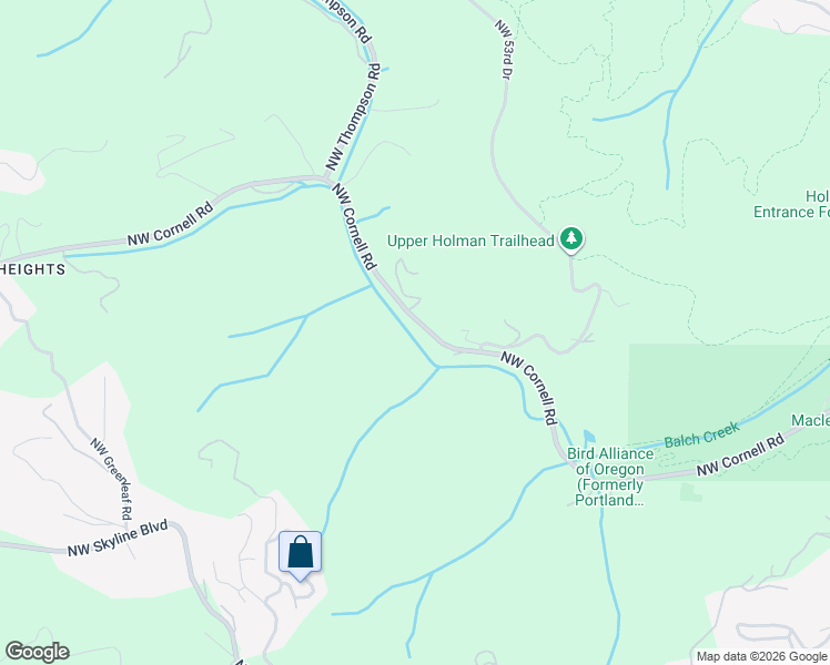 map of restaurants, bars, coffee shops, grocery stores, and more near 5830 Northwest Cornell Road in Portland
