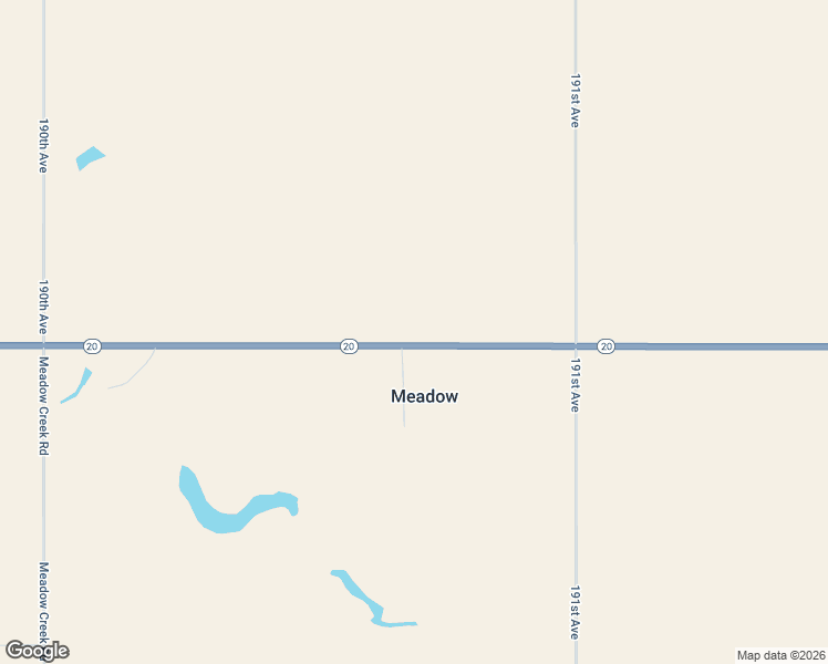 map of restaurants, bars, coffee shops, grocery stores, and more near 19066 South Dakota 20 in Meadow