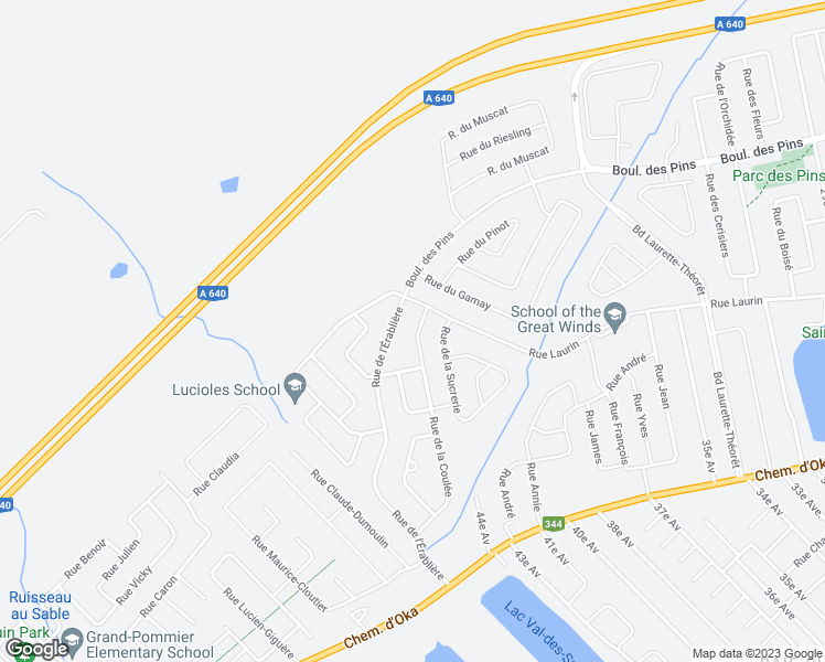 map of restaurants, bars, coffee shops, grocery stores, and more near 304 Rue de la Coulée in Sainte-Marthe-sur-le-Lac