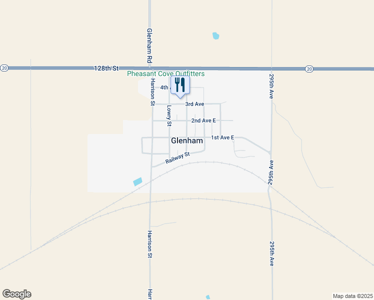 map of restaurants, bars, coffee shops, grocery stores, and more near in Glenham