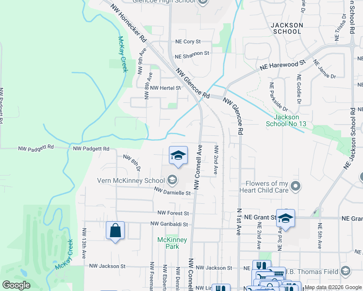 map of restaurants, bars, coffee shops, grocery stores, and more near 635 Northwest Queens Court in Hillsboro