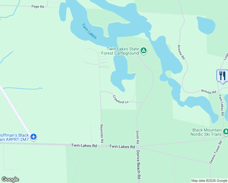 map of restaurants, bars, coffee shops, grocery stores, and more near 9789 Crawford Lane in Cheboygan