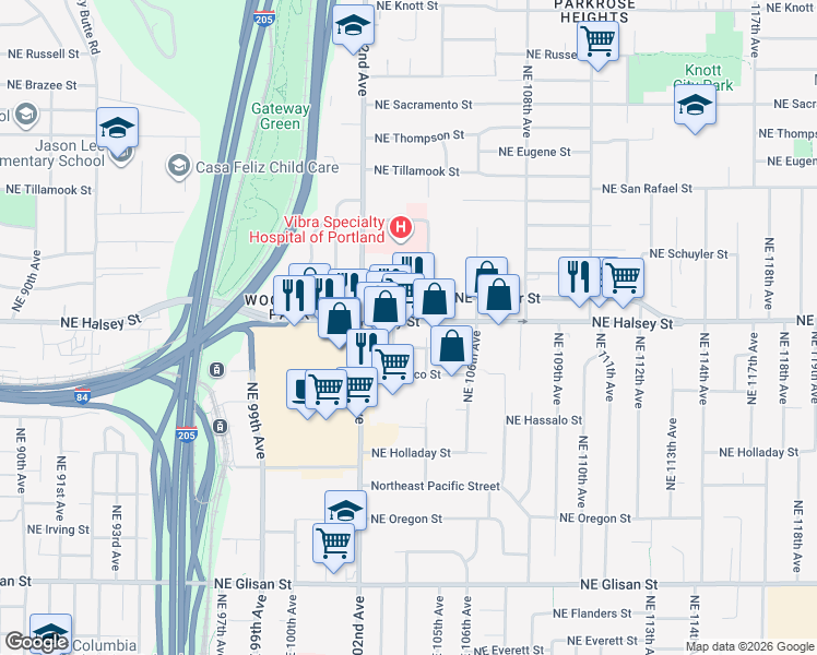 map of restaurants, bars, coffee shops, grocery stores, and more near in Portland