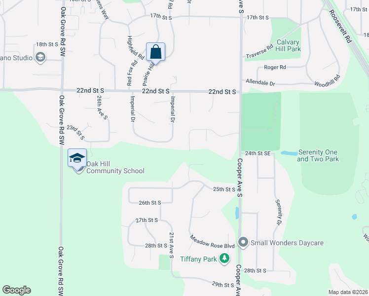 map of restaurants, bars, coffee shops, grocery stores, and more near 2026 Temminck Road in St. Cloud