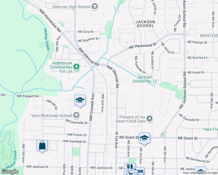 map of restaurants, bars, coffee shops, grocery stores, and more near 1237 Northwest 2nd Court in Hillsboro
