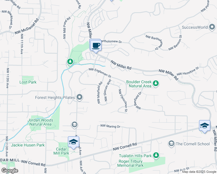 map of restaurants, bars, coffee shops, grocery stores, and more near 1516 Northwest Slocum Way in Portland