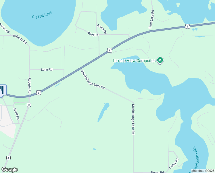 map of restaurants, bars, coffee shops, grocery stores, and more near N11564 Muskellunge Lake Road in Tomahawk