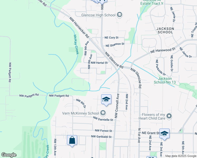 map of restaurants, bars, coffee shops, grocery stores, and more near 1249 Northwest 7th Avenue in Hillsboro