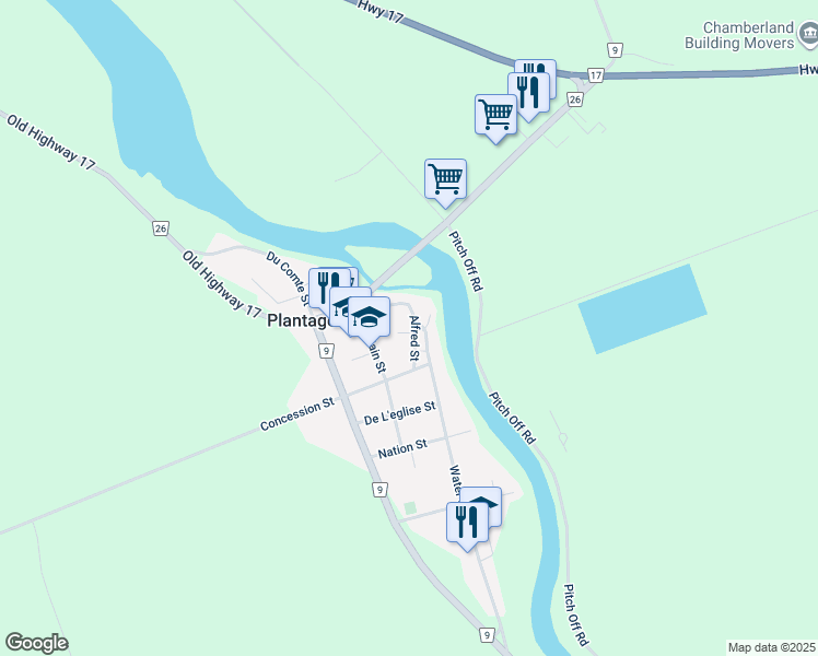 map of restaurants, bars, coffee shops, grocery stores, and more near 236 Alfred Street in Plantagenet
