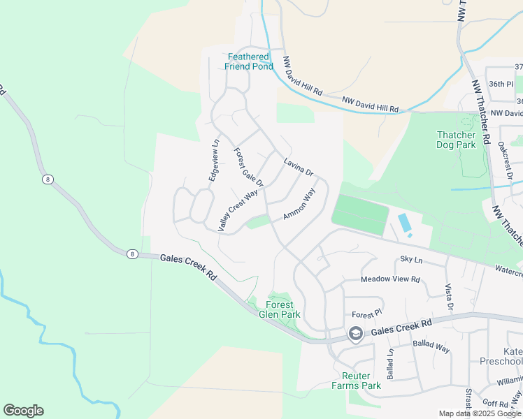 map of restaurants, bars, coffee shops, grocery stores, and more near 3258 Forest Gale Drive in Forest Grove
