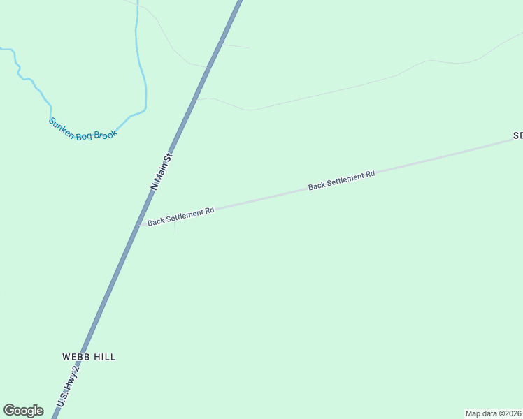 map of restaurants, bars, coffee shops, grocery stores, and more near 39 Back Settlement Road in Mattawamkeag