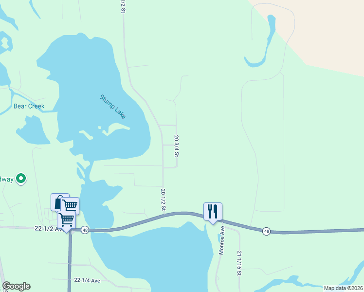 map of restaurants, bars, coffee shops, grocery stores, and more near 2285 20 3/4 Street in Rice Lake