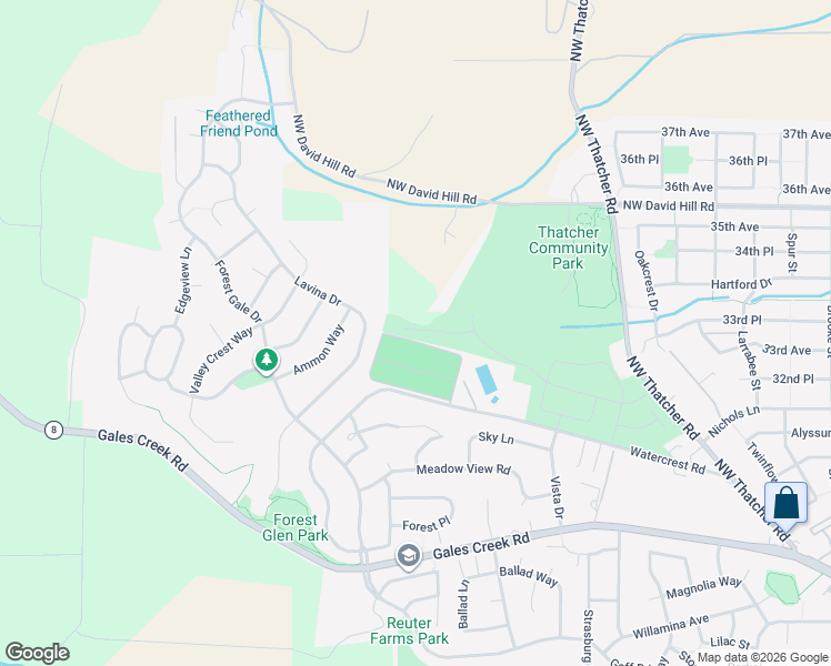 map of restaurants, bars, coffee shops, grocery stores, and more near 499 Watercrest Road in Forest Grove