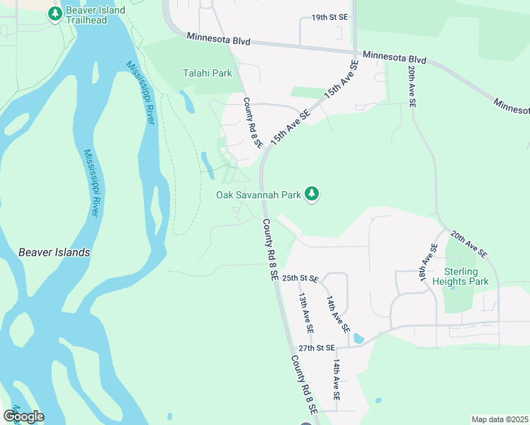map of restaurants, bars, coffee shops, grocery stores, and more near 2368 County Road 8 Southeast in St. Cloud