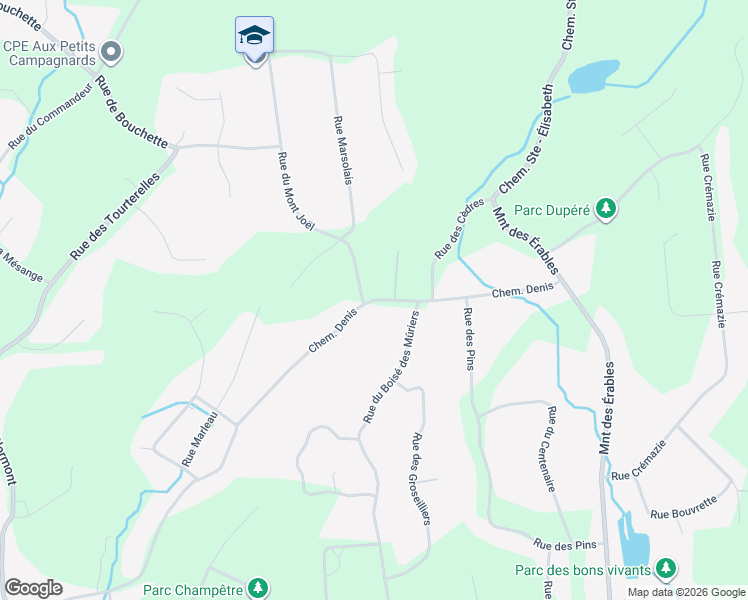 map of restaurants, bars, coffee shops, grocery stores, and more near 371 Chemin Denis in Cantley