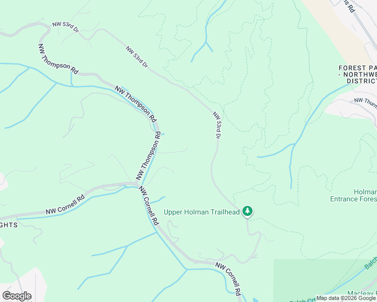 map of restaurants, bars, coffee shops, grocery stores, and more near 6125 Northwest Thompson Road in Portland