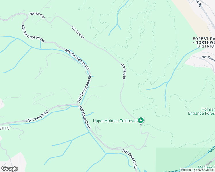 map of restaurants, bars, coffee shops, grocery stores, and more near 6125 Northwest Thompson Road in Portland