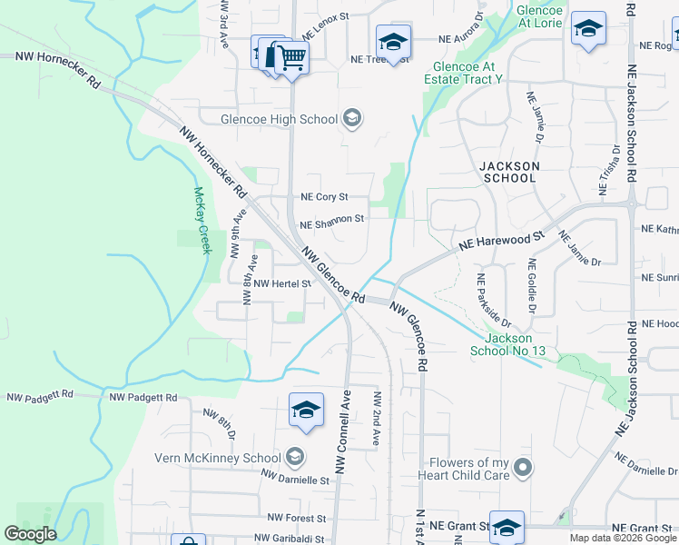 map of restaurants, bars, coffee shops, grocery stores, and more near 1676 Northeast 2nd Avenue in Hillsboro