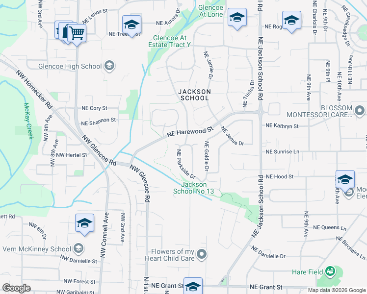 map of restaurants, bars, coffee shops, grocery stores, and more near 1690 Northeast Parkside Drive in Hillsboro