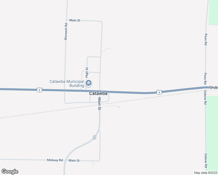 map of restaurants, bars, coffee shops, grocery stores, and more near W9172 U.S. 8 in Catawba