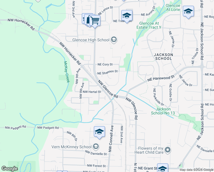 map of restaurants, bars, coffee shops, grocery stores, and more near 1676 Northeast 2nd Avenue in Hillsboro