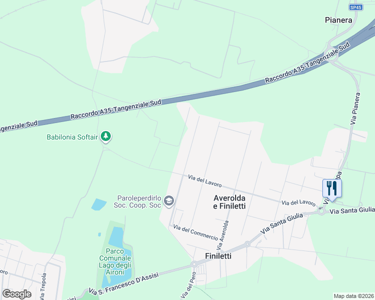 map of restaurants, bars, coffee shops, grocery stores, and more near 59 Via dell'Industria in Travagliato
