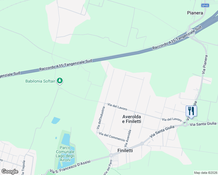 map of restaurants, bars, coffee shops, grocery stores, and more near 59 Via dell'Industria in Travagliato