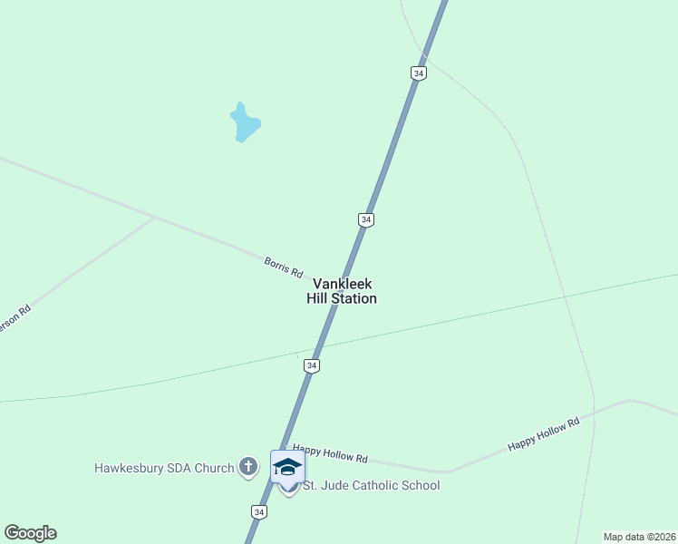 map of restaurants, bars, coffee shops, grocery stores, and more near 4968 Ontario 34 in Vankleek Hill