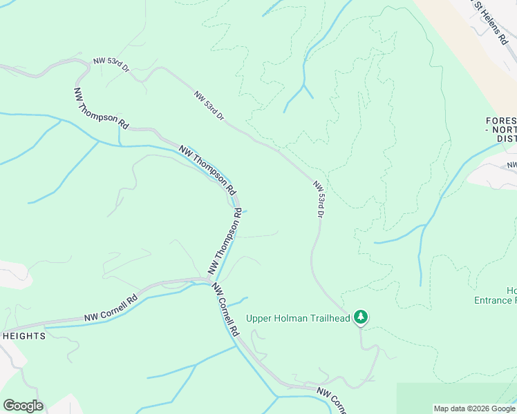 map of restaurants, bars, coffee shops, grocery stores, and more near 6161-6499 NW Thompson Rd in Portland