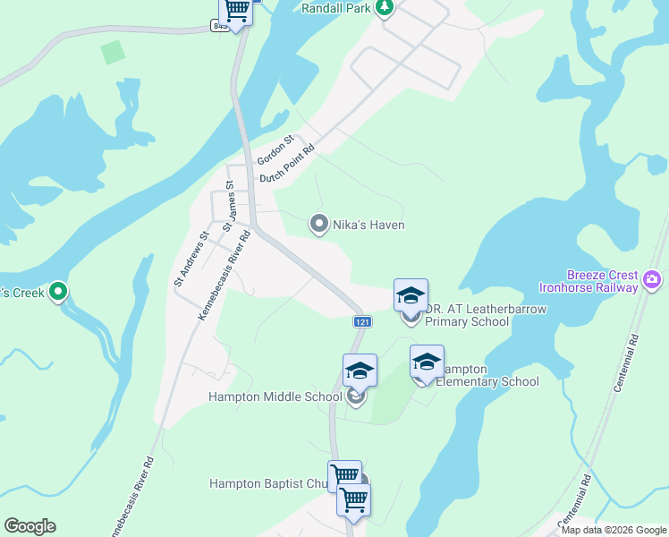 map of restaurants, bars, coffee shops, grocery stores, and more near 954 Main Street in Hampton