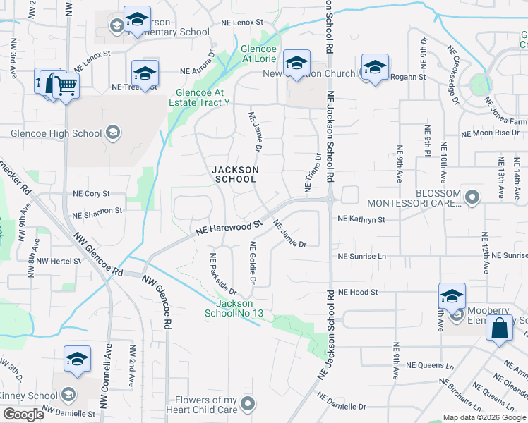 map of restaurants, bars, coffee shops, grocery stores, and more near 514 Northeast Joanne Circle in Hillsboro