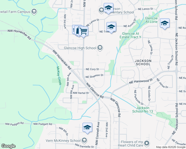 map of restaurants, bars, coffee shops, grocery stores, and more near 143 Northeast Shannon Street in Hillsboro