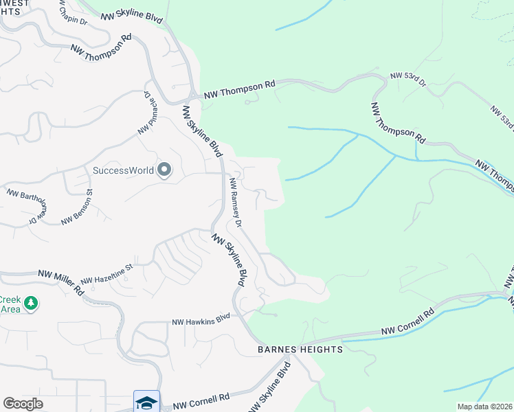 map of restaurants, bars, coffee shops, grocery stores, and more near 7910 Northwest Gales Ridge Lane in Portland