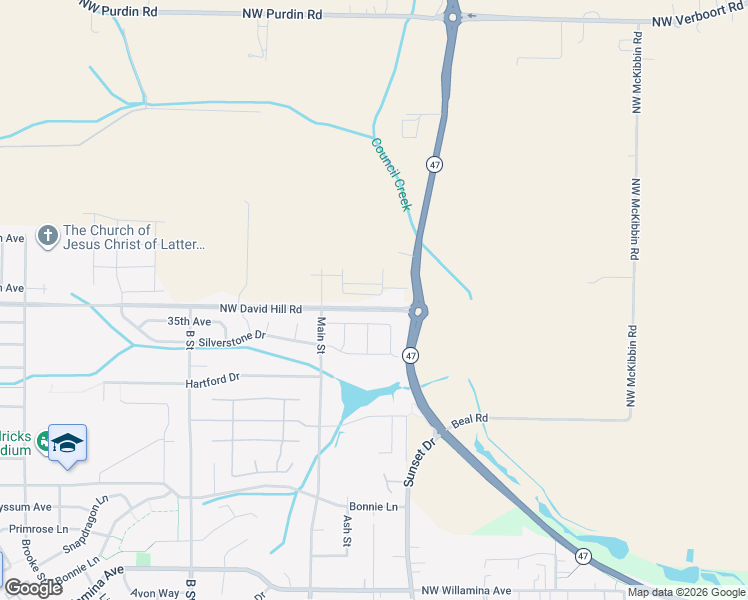 map of restaurants, bars, coffee shops, grocery stores, and more near 2170 36th Avenue in Washington County